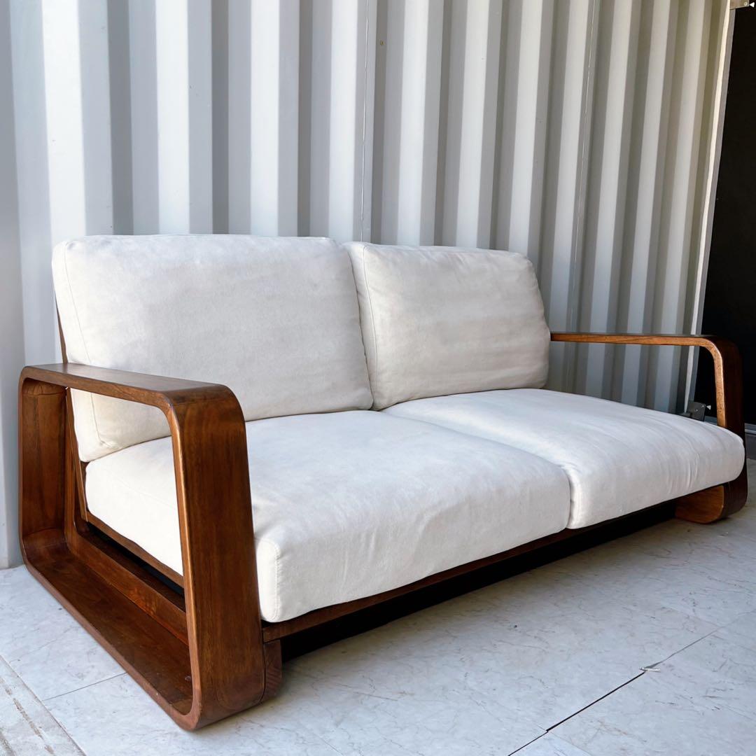 取付無料！a.flat最上級シリーズ 無垢材2.5人掛け テン・ハイバックソファ