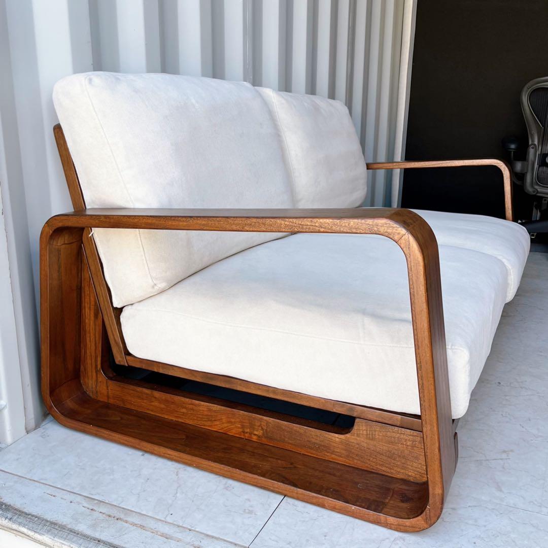 取付無料！a.flat最上級シリーズ 無垢材2.5人掛け テン・ハイバックソファ