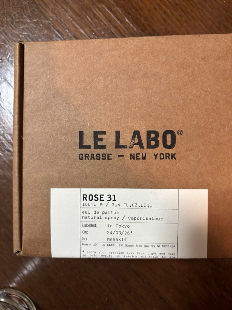 香水(ユニセックス) le labo ROSE 31 100ml