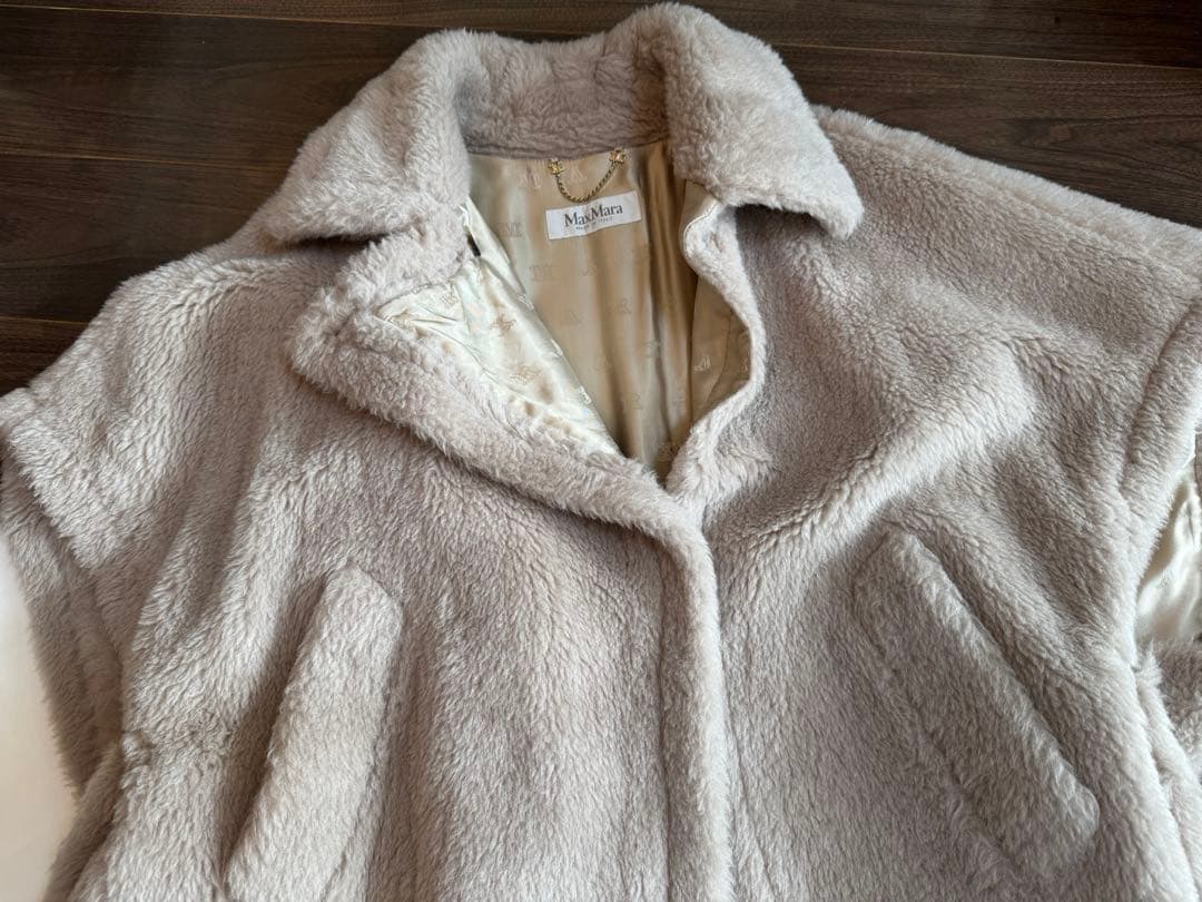 【Used】Max Mara テディベア ケープ TEBE サンド