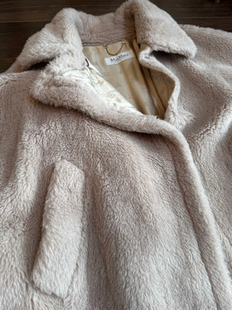 【Used】Max Mara テディベア ケープ TEBE サンド