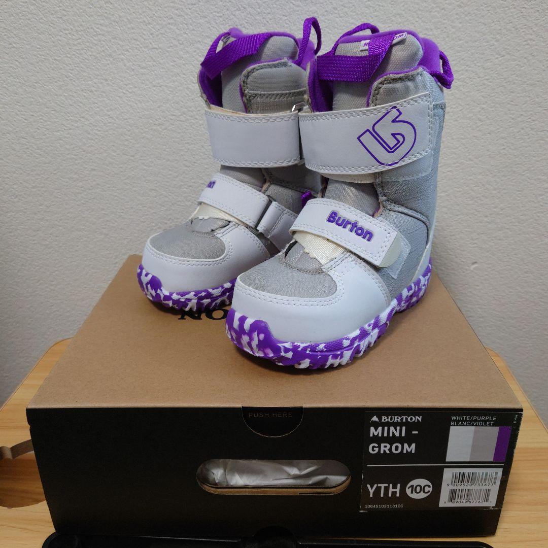 Burton Mini-Grom YTH 10C ホワイト/パープル　16.5