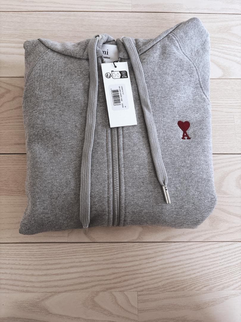 【新品】AMI PARIS アミパリス フルジップパーカー グレー Mサイズ