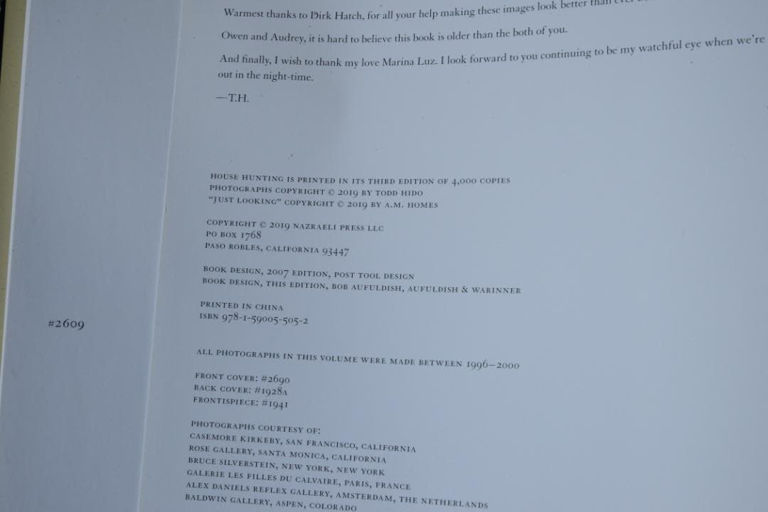 【House Hunting】Todd Hido　 ★★大幅に値下げしました