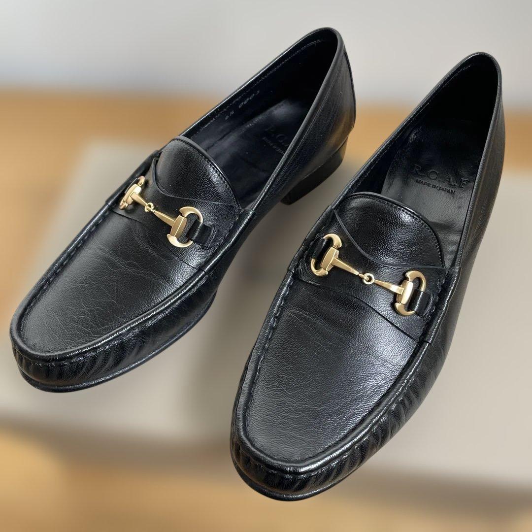 RCAFビームスFレザービットローファー黒61\2