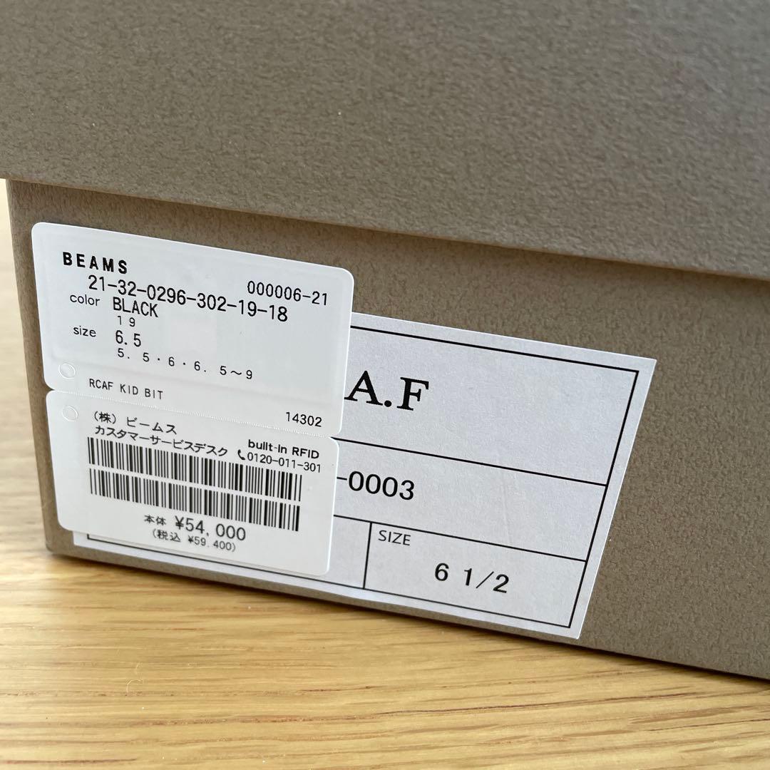 RCAFビームスFレザービットローファー黒61\2