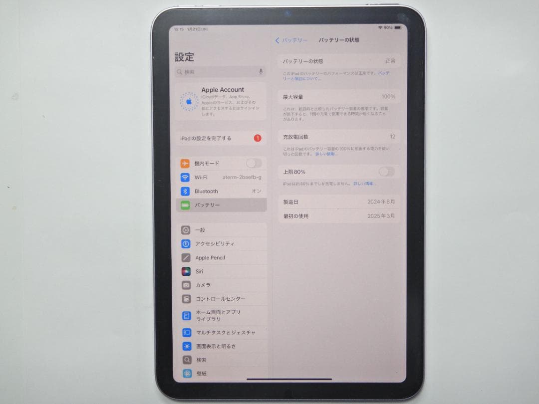 あ*で様 Apple iPad mini a17pro 128GB 容量100%