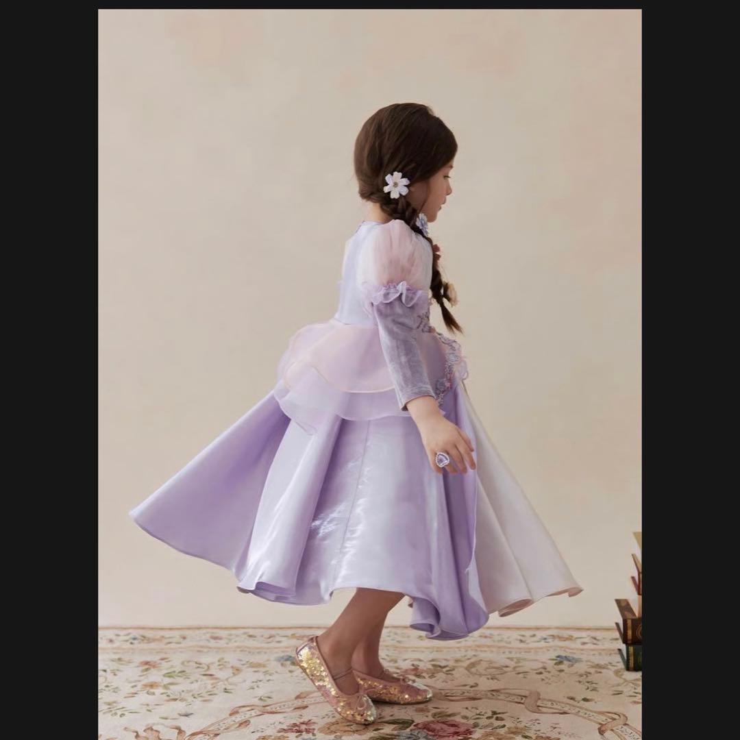 ラプンツェル　ドレス　ワンピース　サイズ100 ミミエル