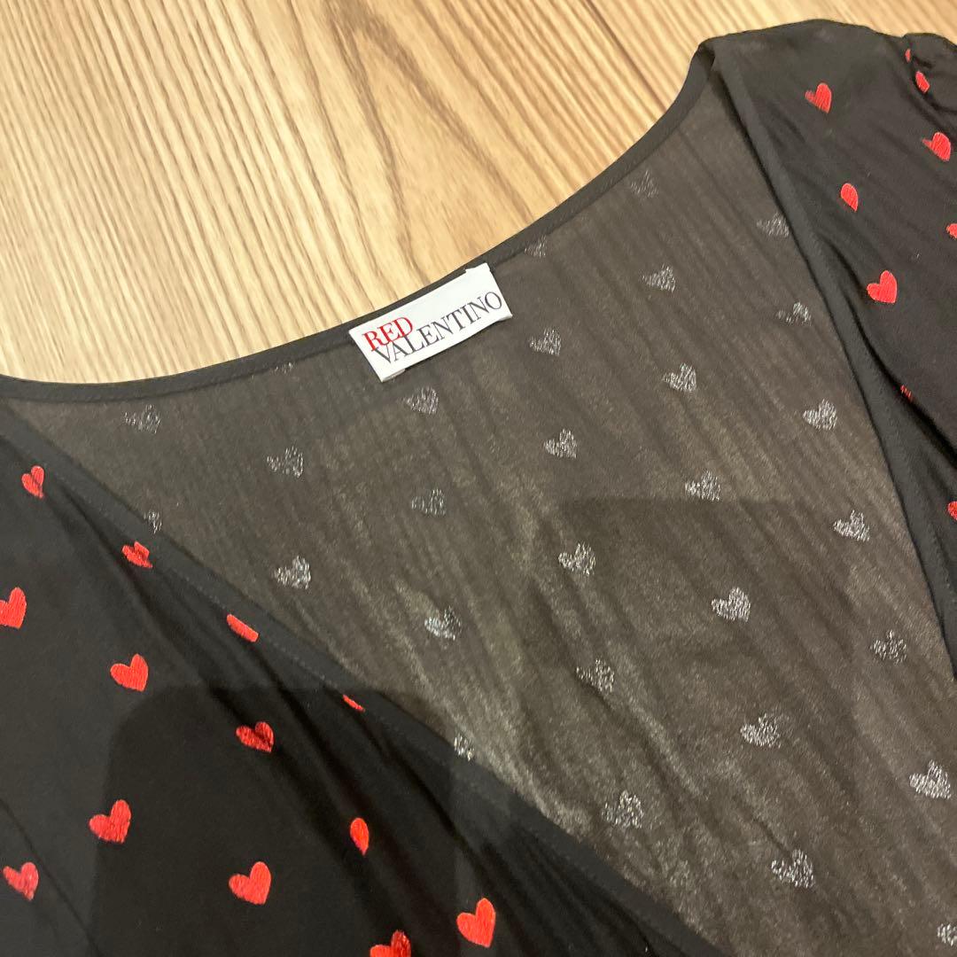 RED VALENTINO ハート柄ラップドレス