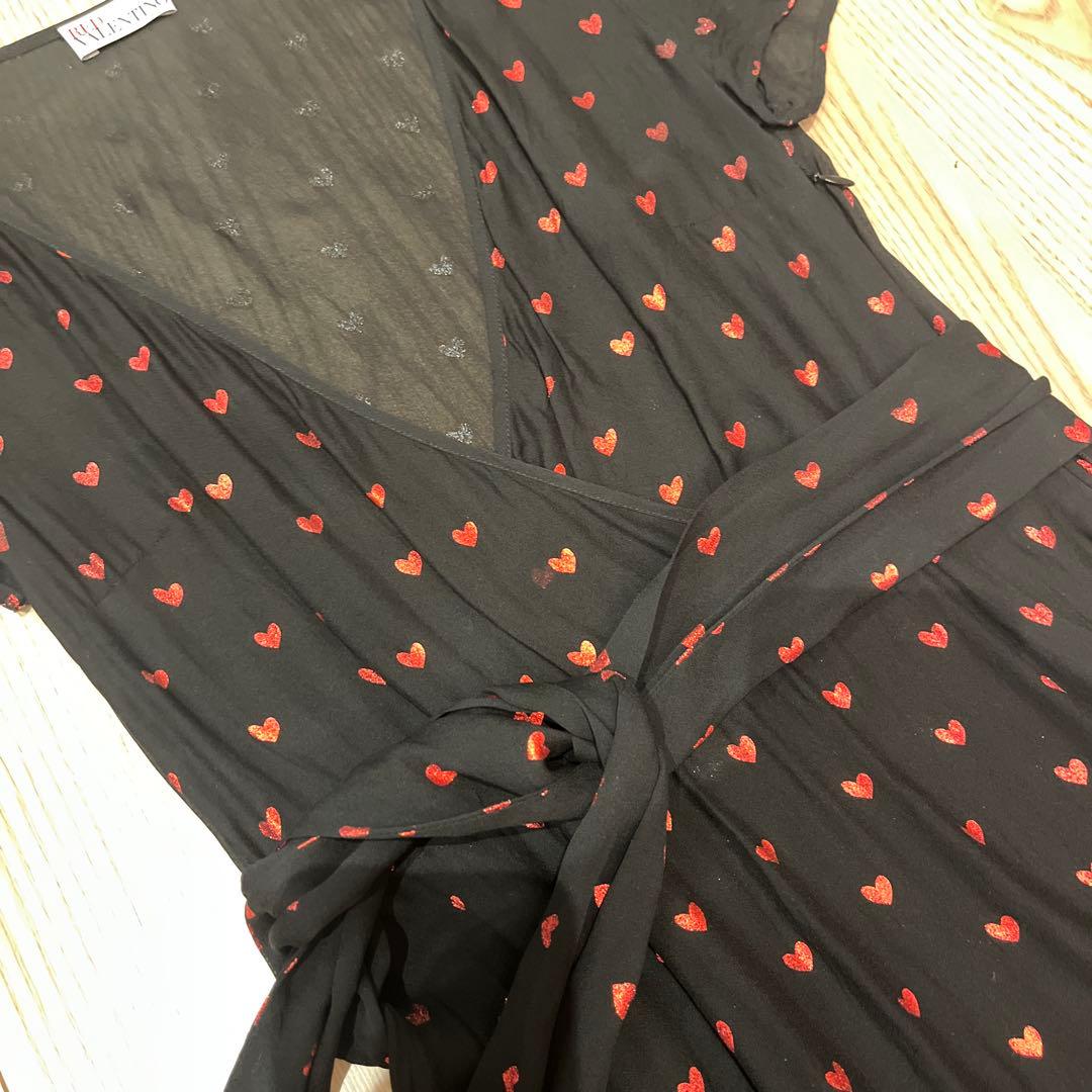 RED VALENTINO ハート柄ラップドレス