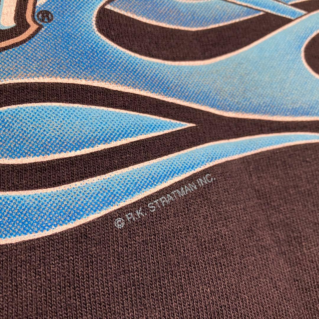 USA製 ハーレーダビッドソン ブルーフレイム　ロンt 長袖　ブラック　Ｌ