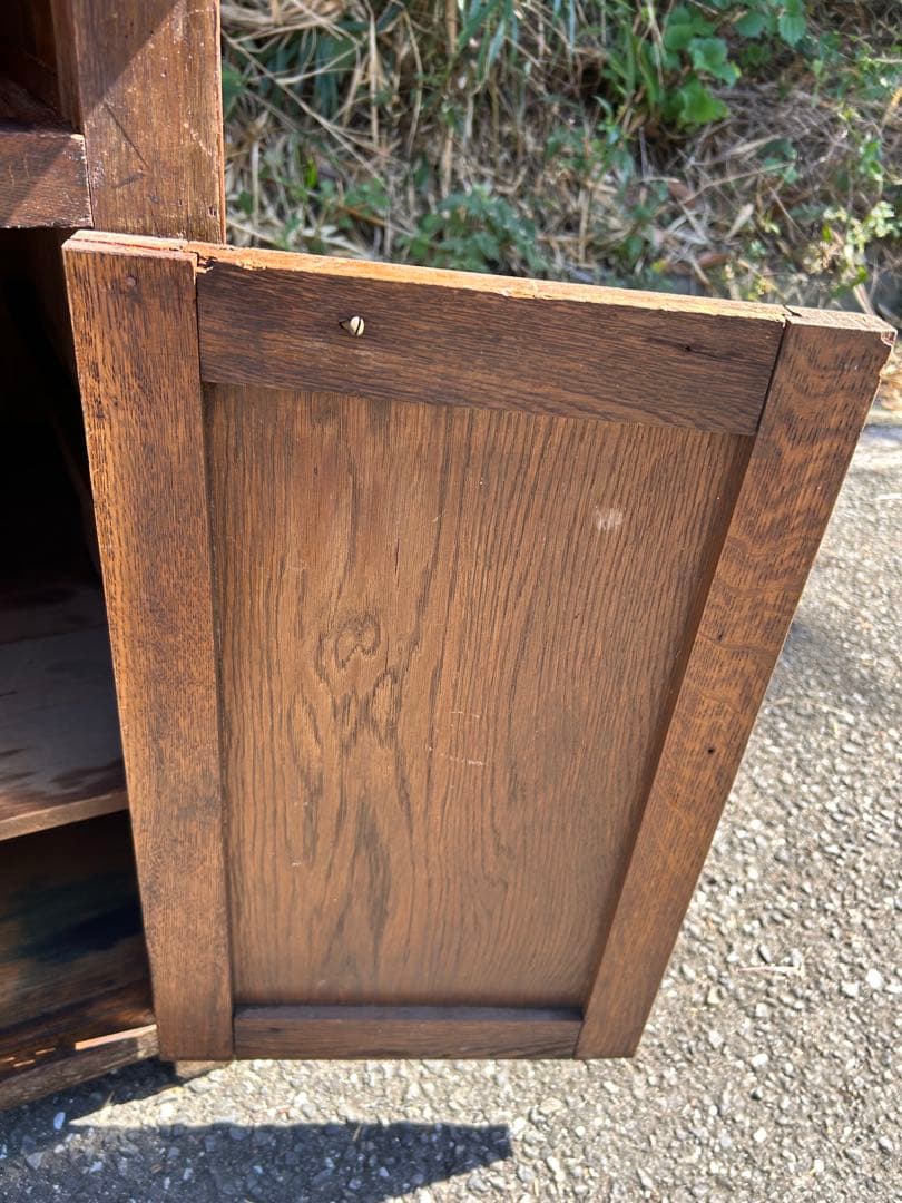 レトロ　アンティーク　木製引き出し付きテーブル