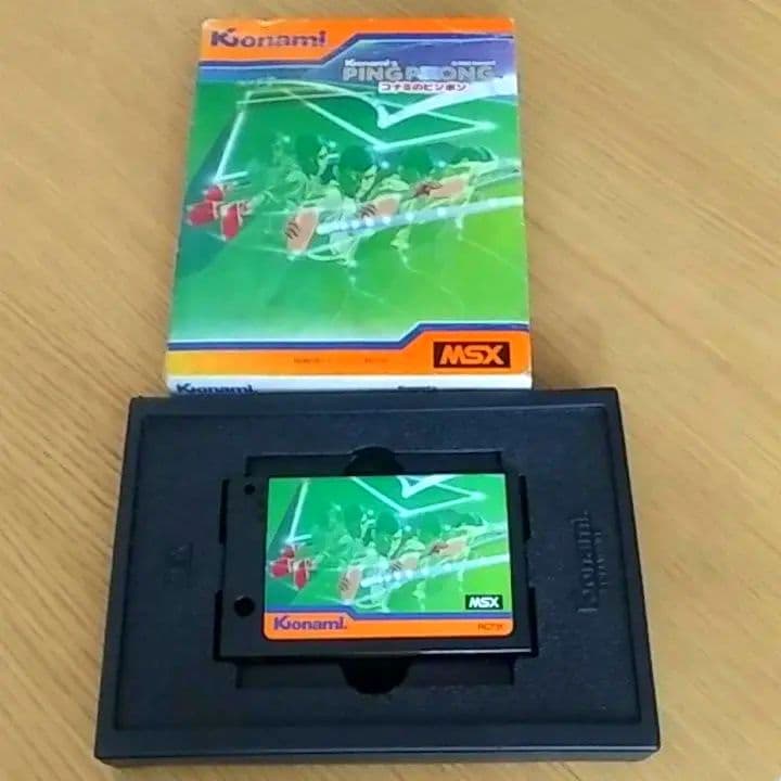動作確認済み！ 箱付き！ MSX konami ゲームカセット コナミのピンポン