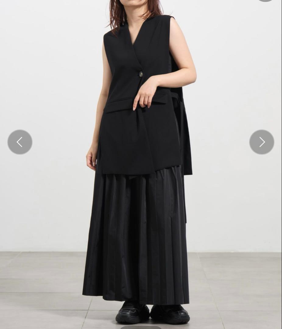 ENFOLD CACHE-COEUR OPEN VEST 38 黒