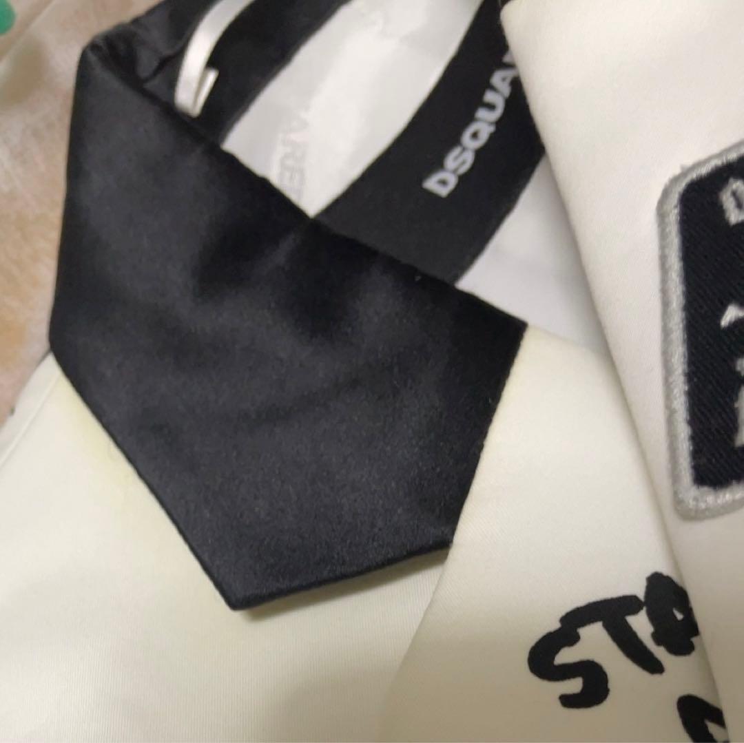 ディースクエアード★DSQUARED2 ★テーラードジャケット★ワッペン★白