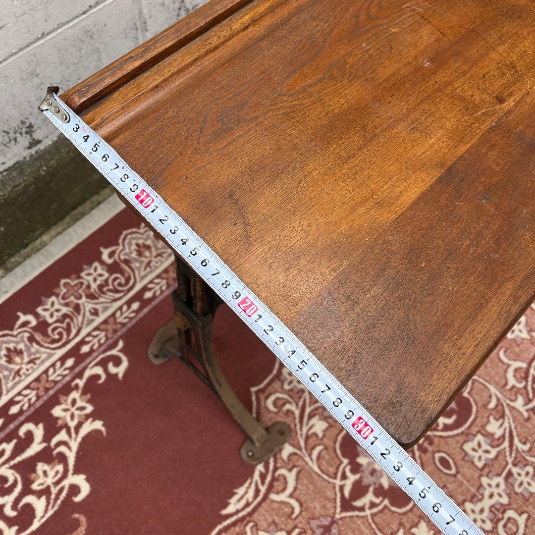 USA製 ビンテージ品◾️鉄脚アイアンレッグ×木製天板 スクールデスク 机