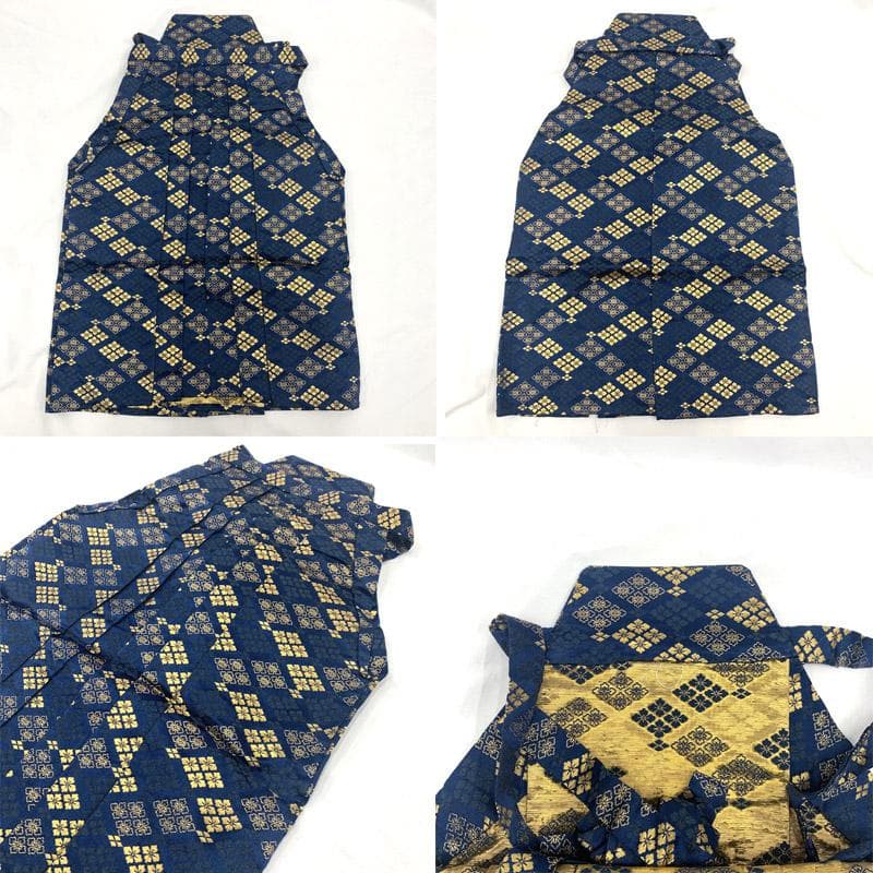 505ab12■七五三 五歳 男児 着物&羽織&袴&角帯&小物 小柄 兜■美品