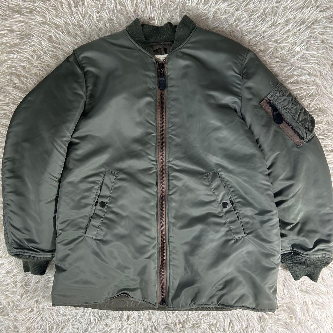 美品 HOUSTON ヒューストン ロング丈 MA-1 フライトジャケット S