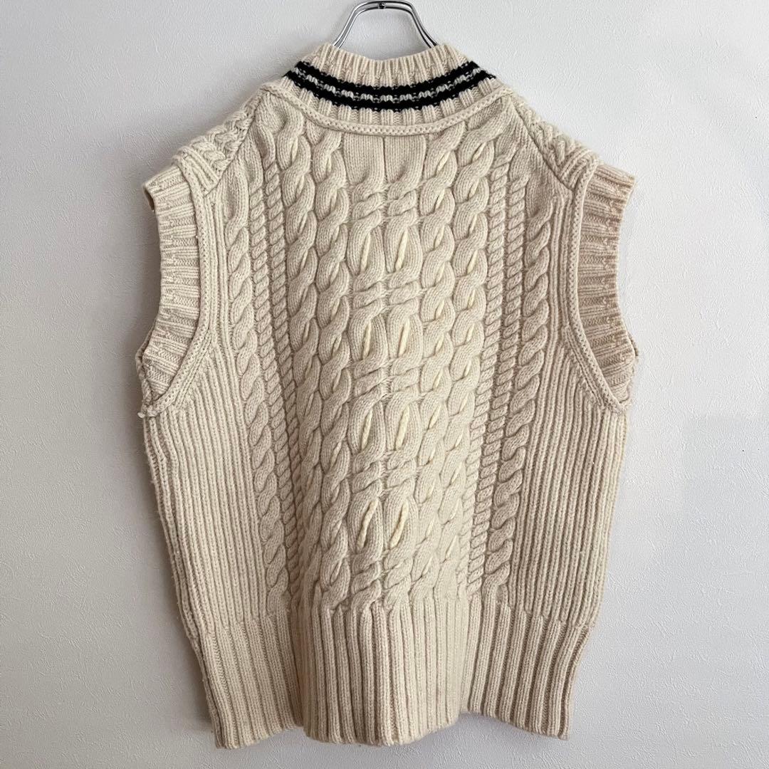 定価3.08万 カレンソロジー アランチルデンニットベスト アイボリー