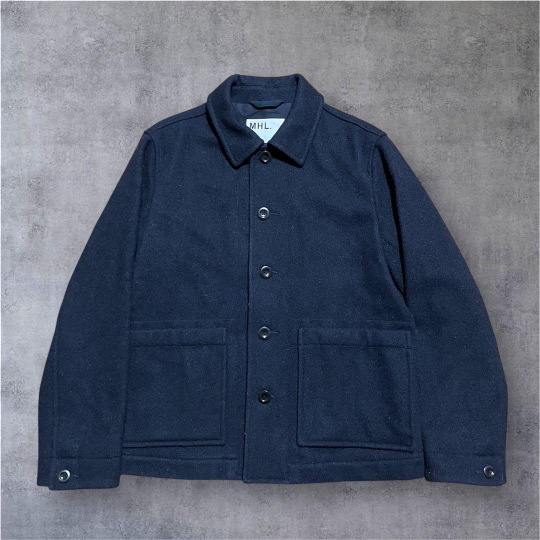 MHL. ウールカバーオール MARGARET HOWELL ネイビー　M