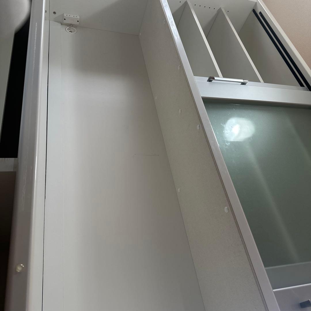 食器棚　160 泉洋化工　ホワイト　鏡面加工