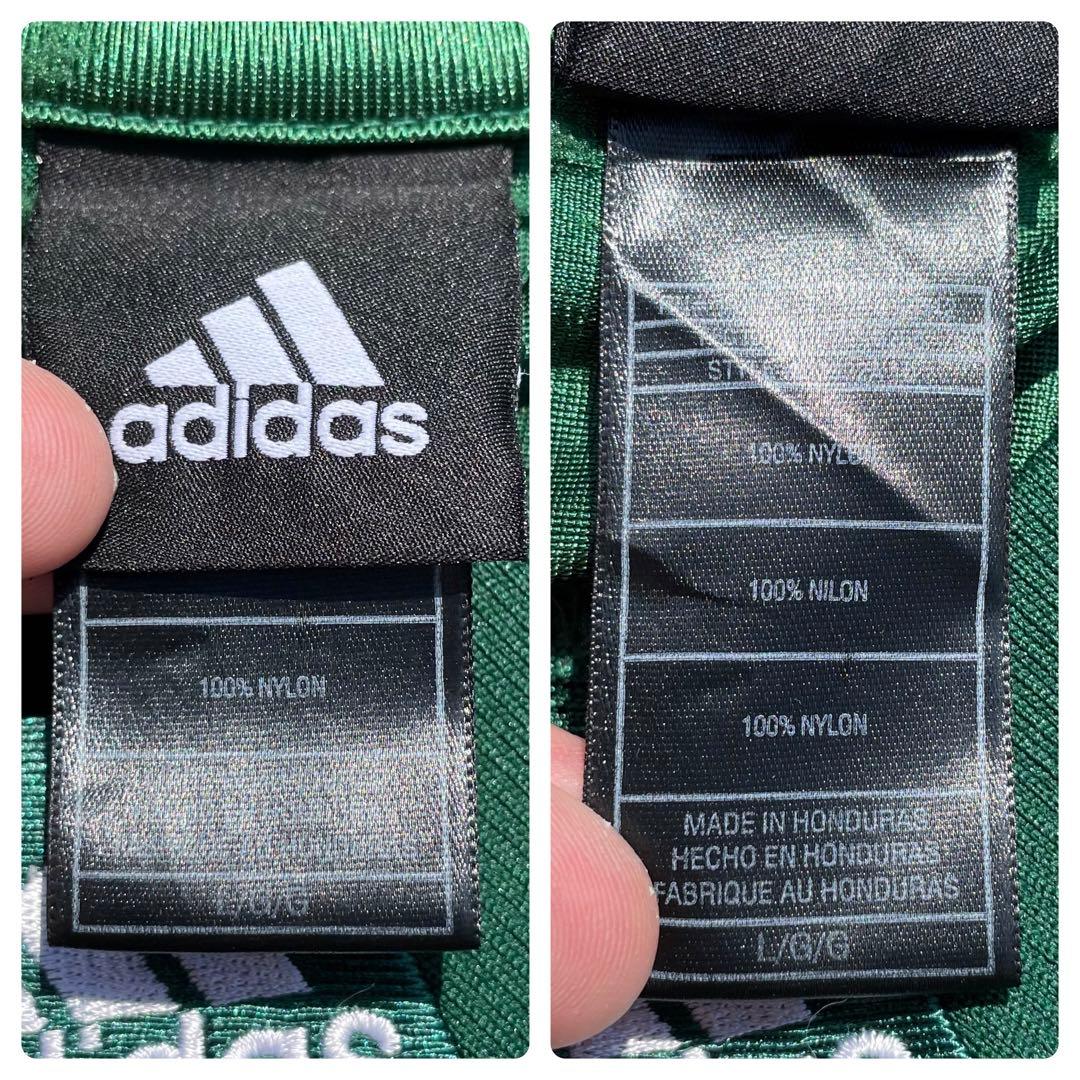 adidas × ノートルダム大学 アメフト 緑×金 大きめ 古着 ゲームシャツ