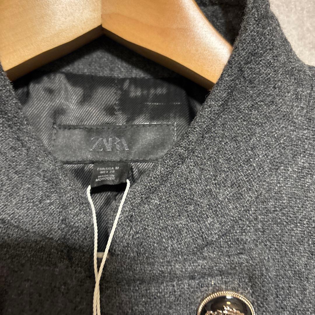 ZARA　ウールダブルブレストコート M