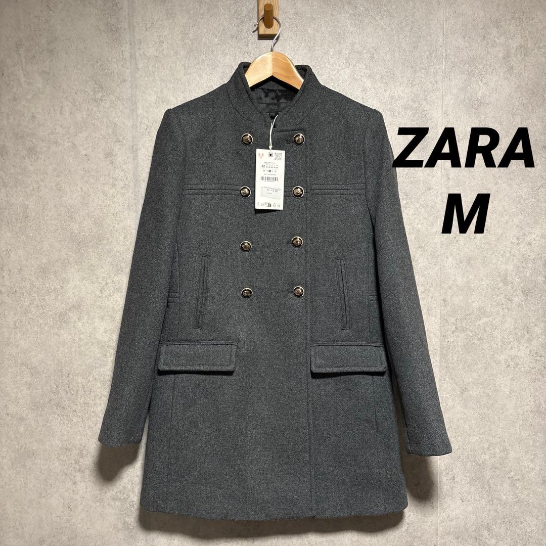 ZARA　ウールダブルブレストコート M