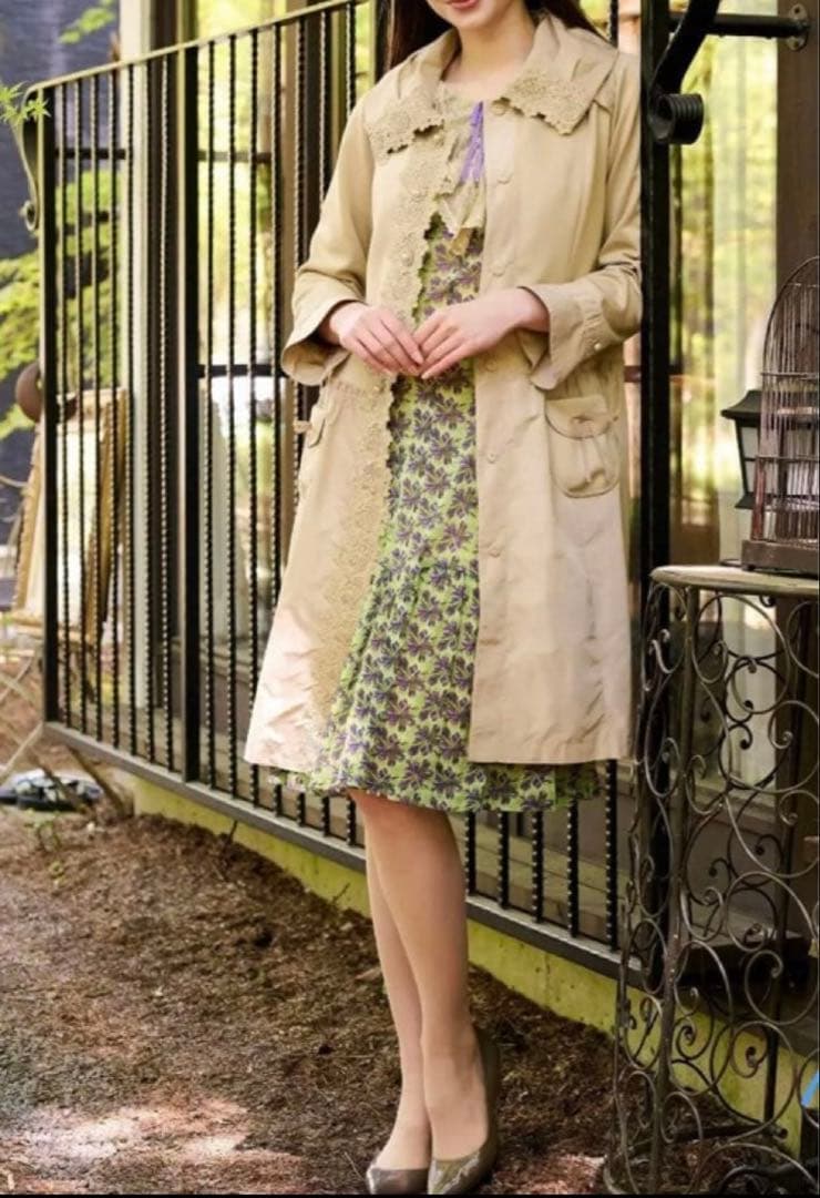 スーパービューティー☆44☆ 新品ダンボールニットとタフタ切り替えのコート