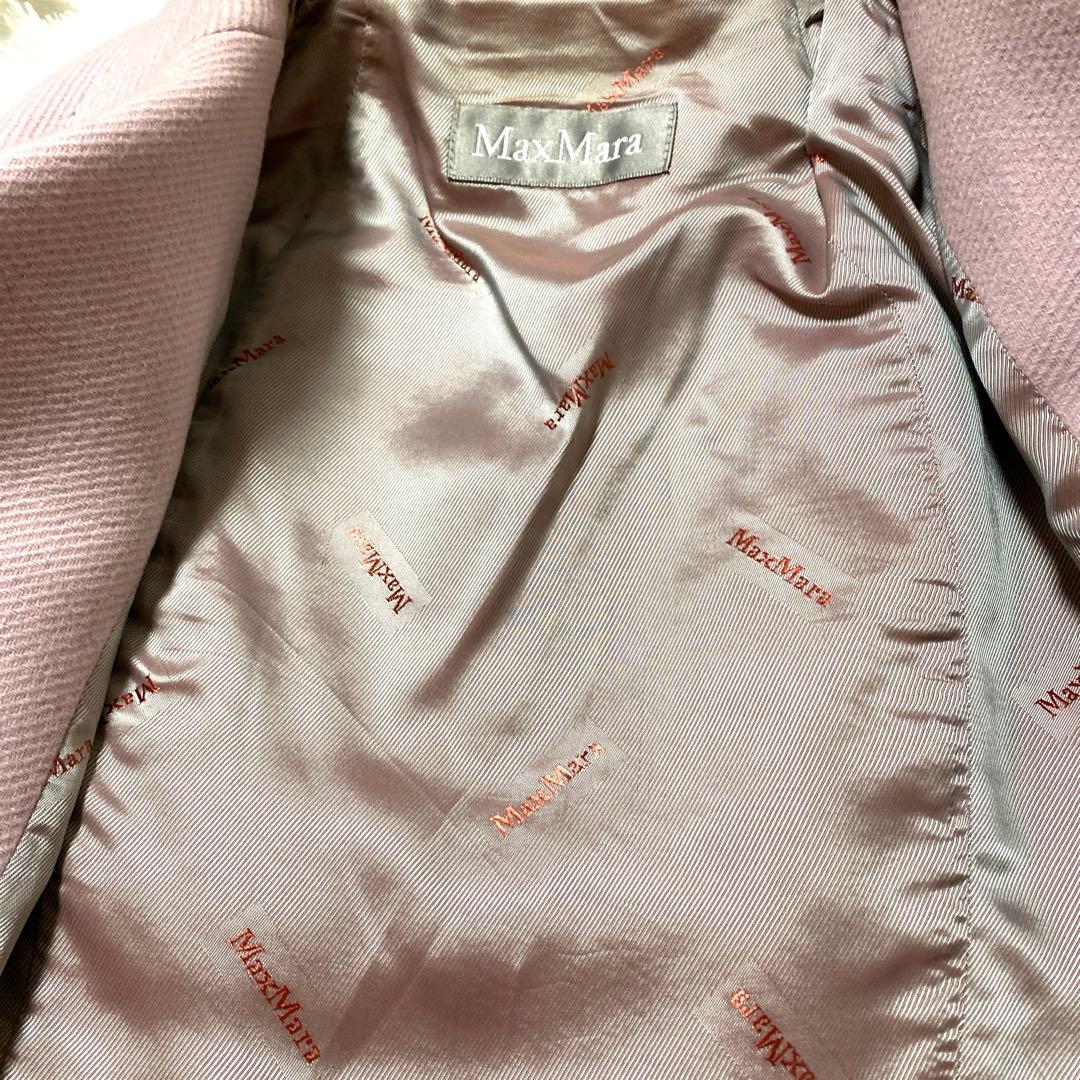 最高級銀タグ✨マックスマーラ アンゴラ ロングコート ピンク 40