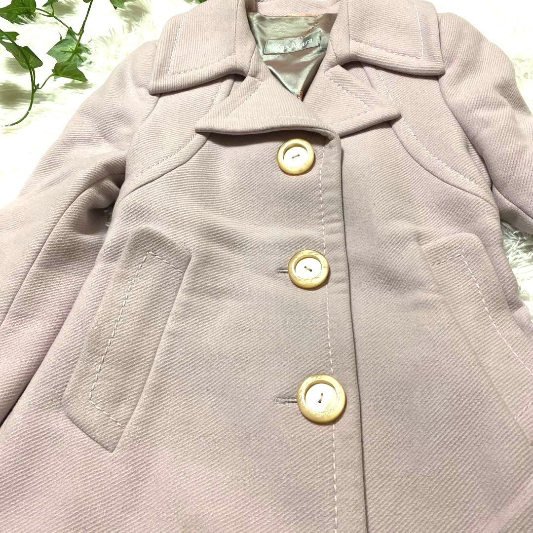 最高級銀タグ✨マックスマーラ アンゴラ ロングコート ピンク 40