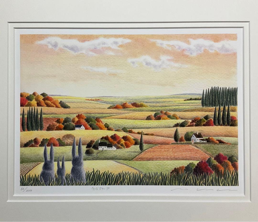 絵画・額縁・版画・渡辺 美香子・新品未使用・可愛い・美術品・インテリア・雑貨