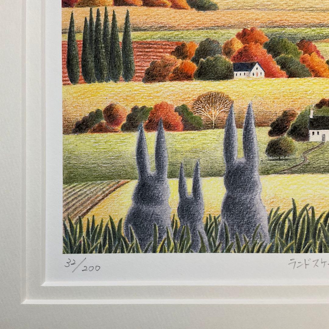 絵画・額縁・版画・渡辺 美香子・新品未使用・可愛い・美術品・インテリア・雑貨