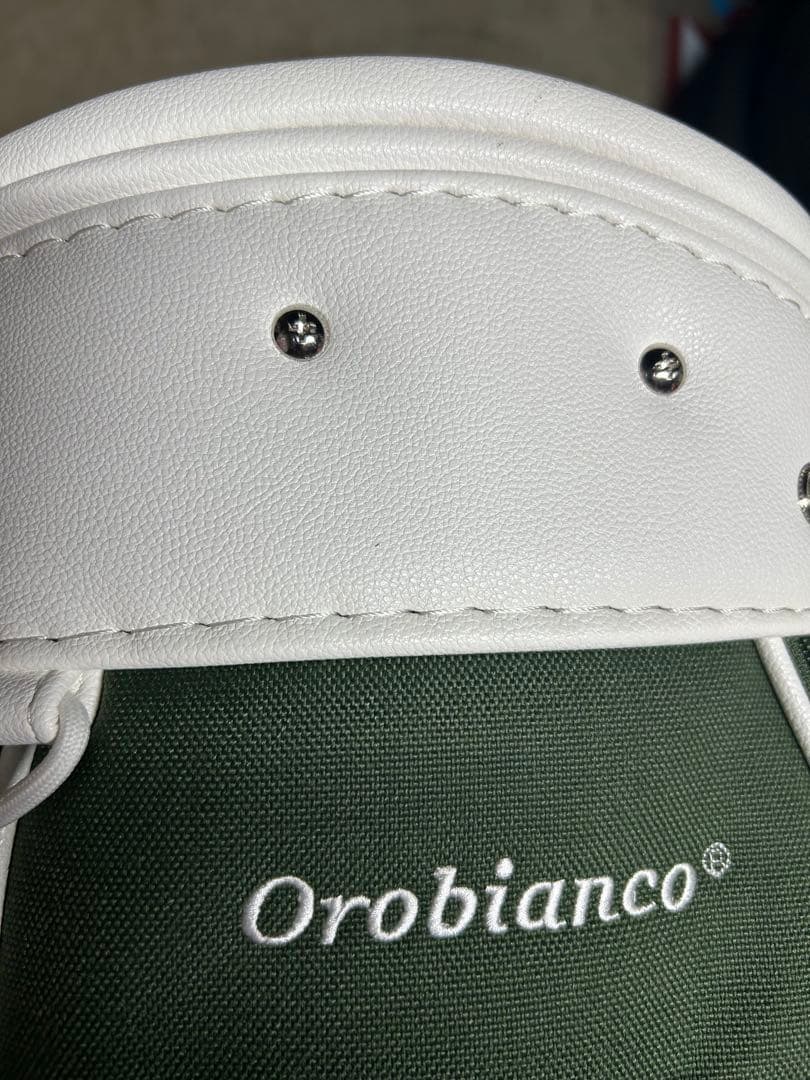 レアな美品Orobianco キャディーバッグ グリーン/ホワイト