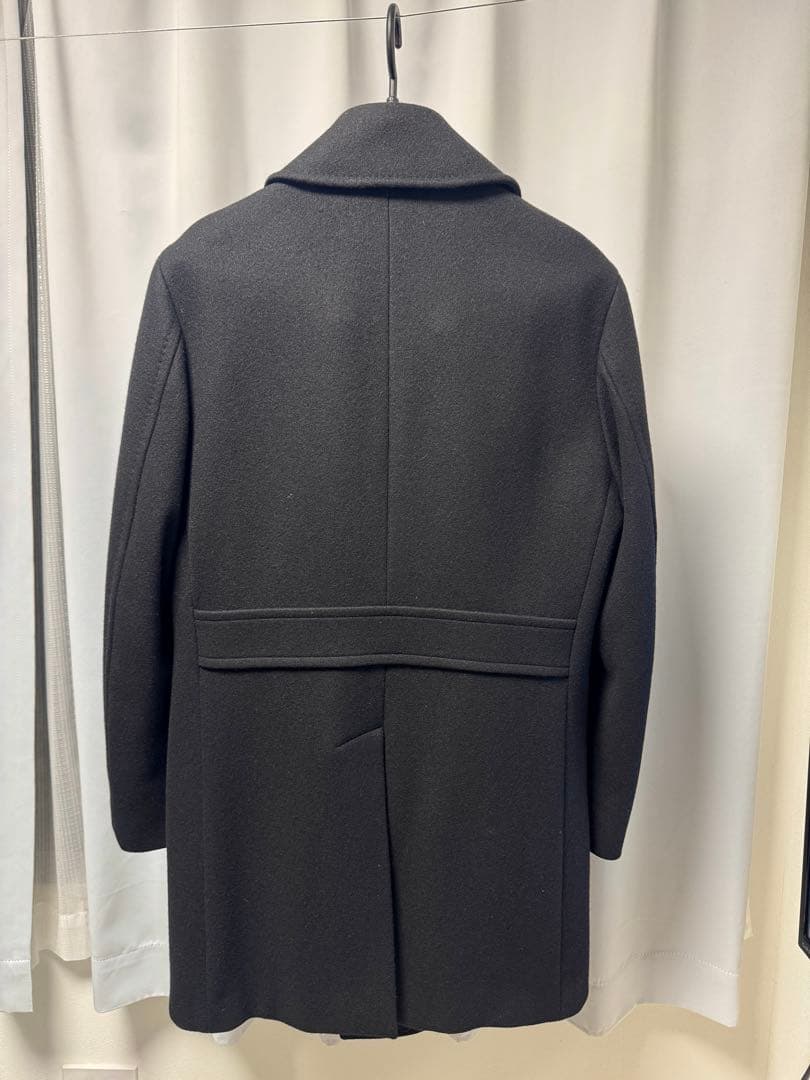 Burberry Black Label ウールピーコート ブラック