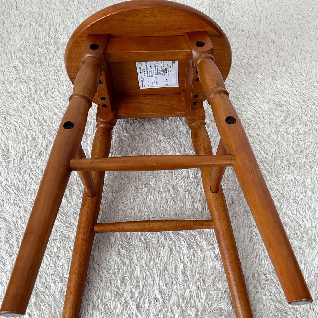 美品】市場家具 オマージュ スツール 丸椅子 木製 2脚セット カントリー