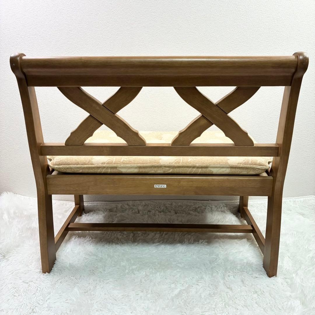 カリモク 希少 チターノ ナチュラルウッド ベンチ 専用クッション付