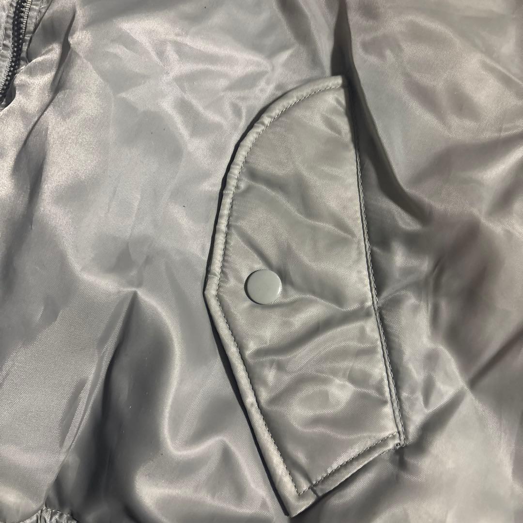 パ*ン様 90s MA-1 フライトジャケット ホワイト 短丈 ミリタリー 希少