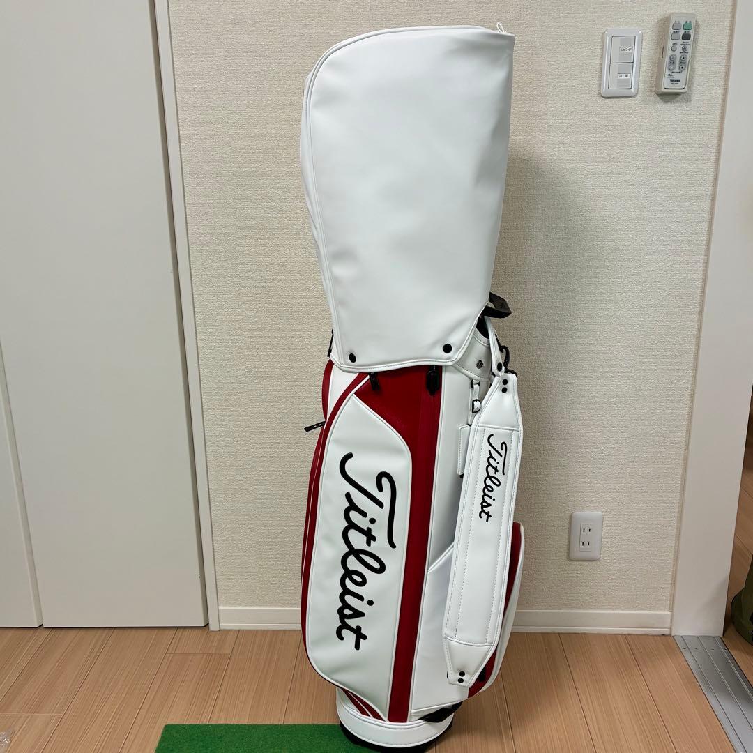 ★新品未使用★Titleist タイトリストキャディバッグ ホワイト/レッド