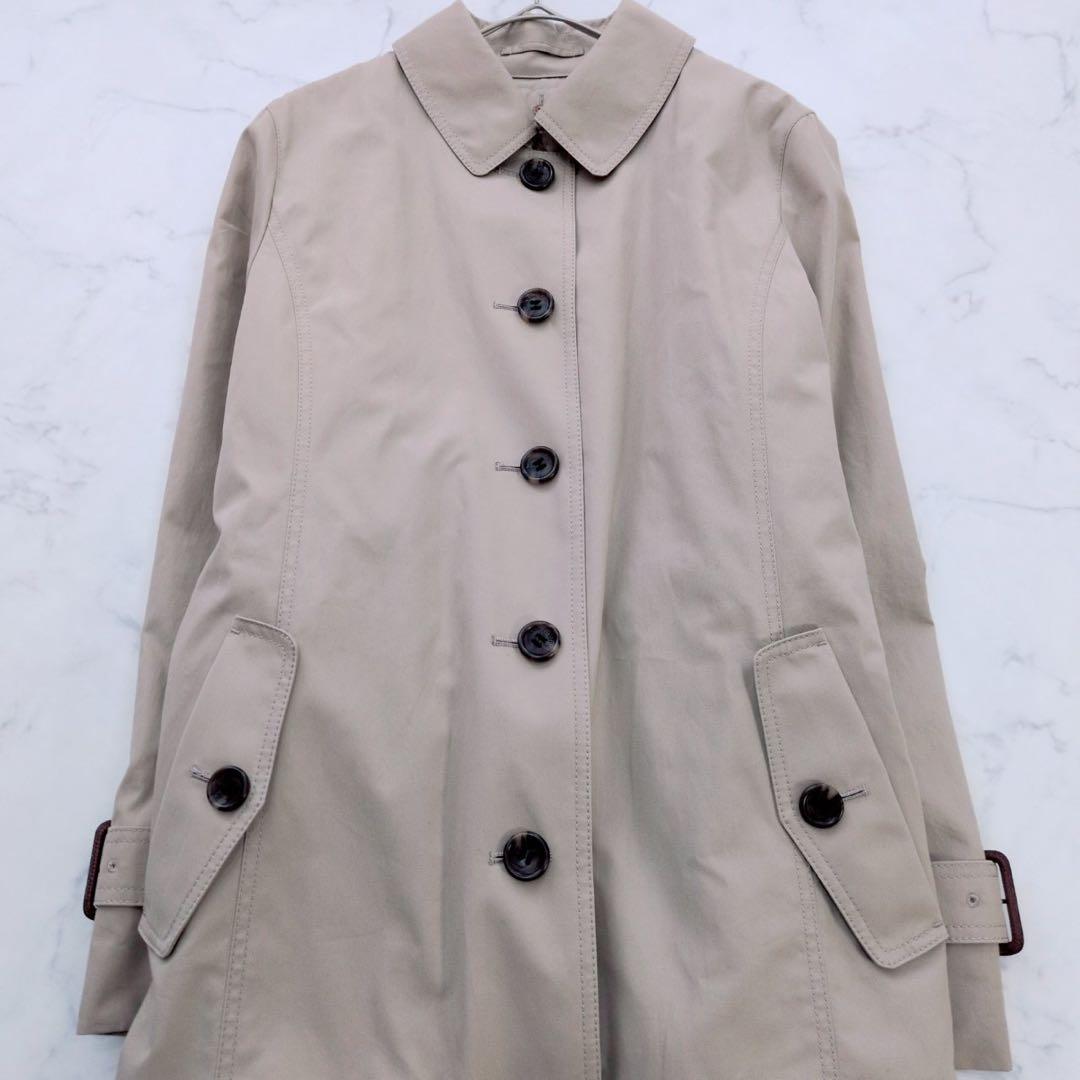 バーバリーロンドン/ステンカラーコート/ノバチェック裏地/ウール100