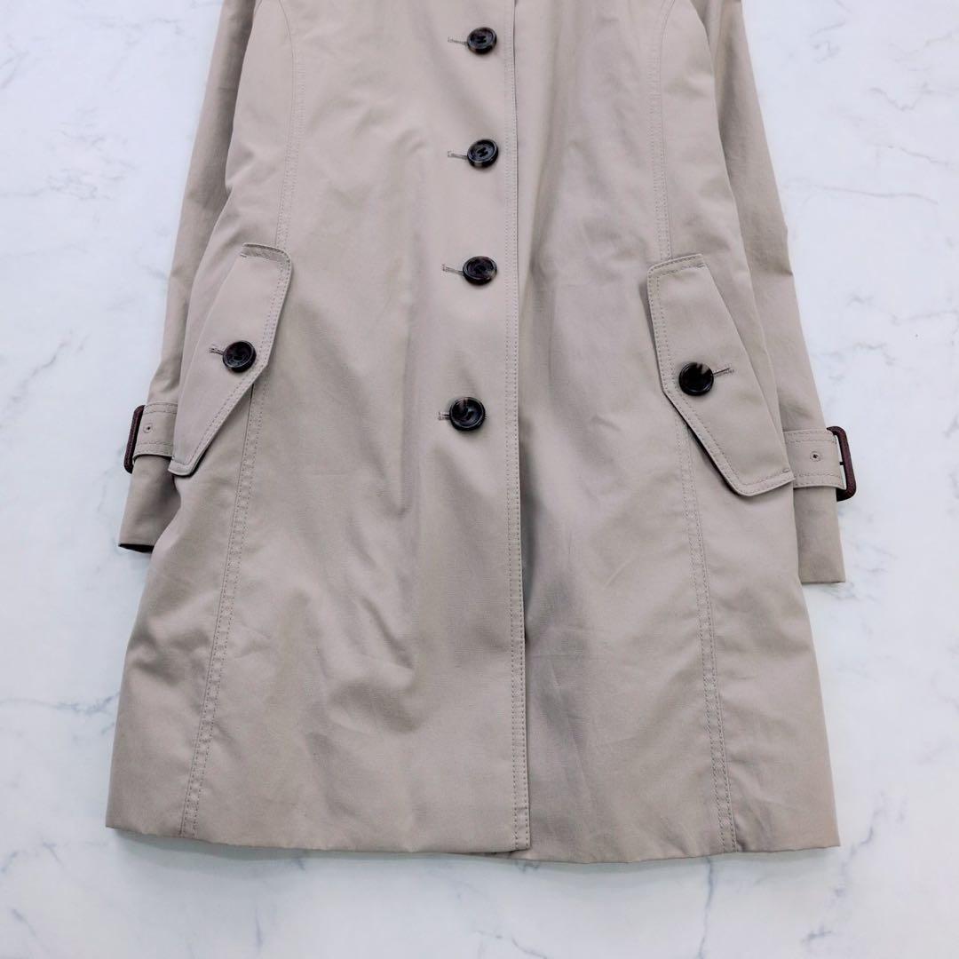 バーバリーロンドン/ステンカラーコート/ノバチェック裏地/ウール100