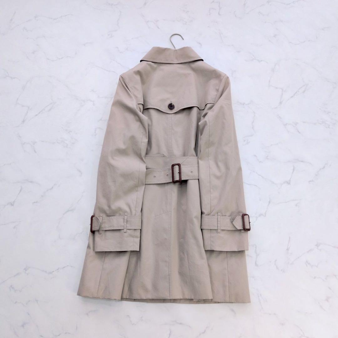 バーバリーロンドン/ステンカラーコート/ノバチェック裏地/ウール100