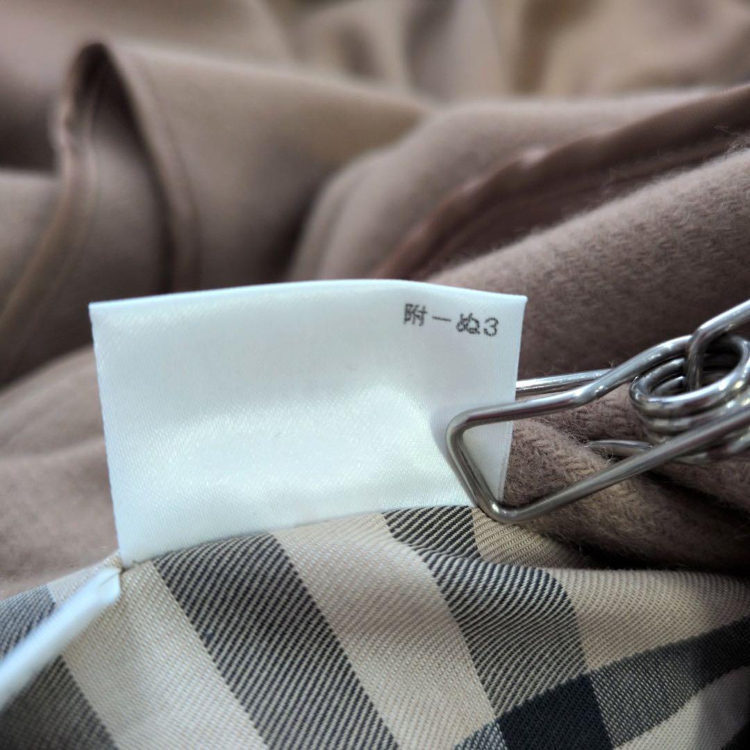 バーバリーロンドン/ステンカラーコート/ノバチェック裏地/ウール100