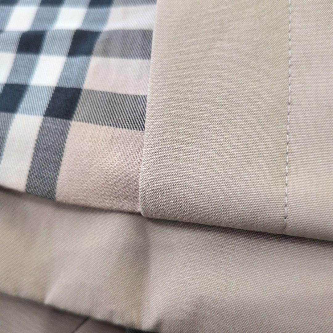 バーバリーロンドン/ステンカラーコート/ノバチェック裏地/ウール100