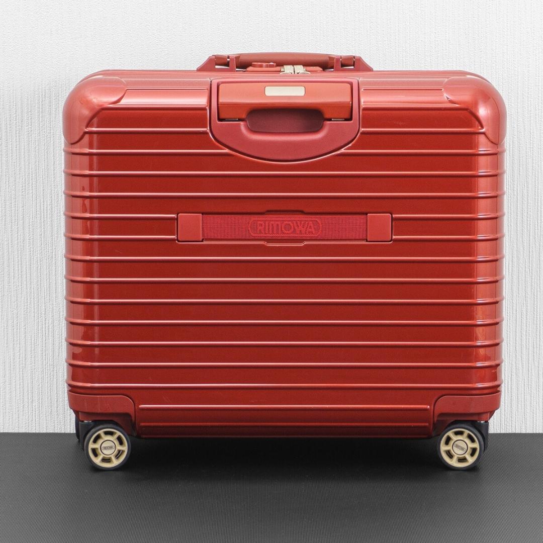 美品 リモワ サルサデラックス 32L 前面スリーブ付き 4輪 TSAロック 赤
