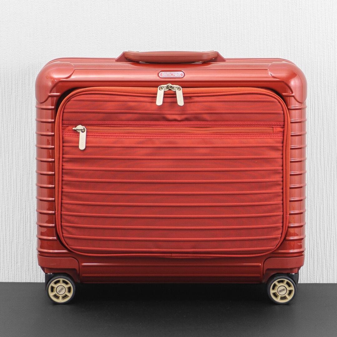 美品 リモワ サルサデラックス 32L 前面スリーブ付き 4輪 TSAロック 赤