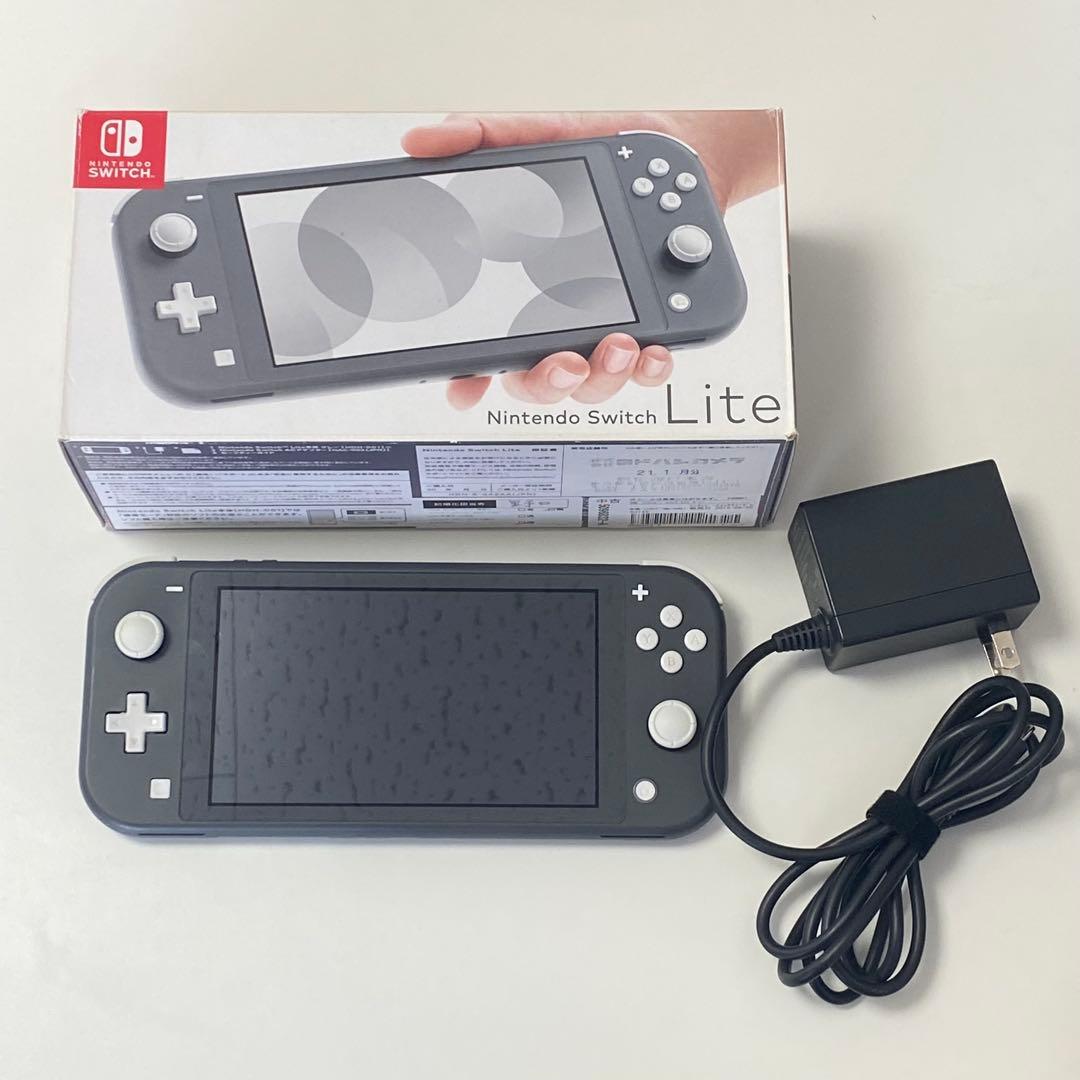 【動作OK・中古】Nintendo Switch Lite グレー【充電器付き】