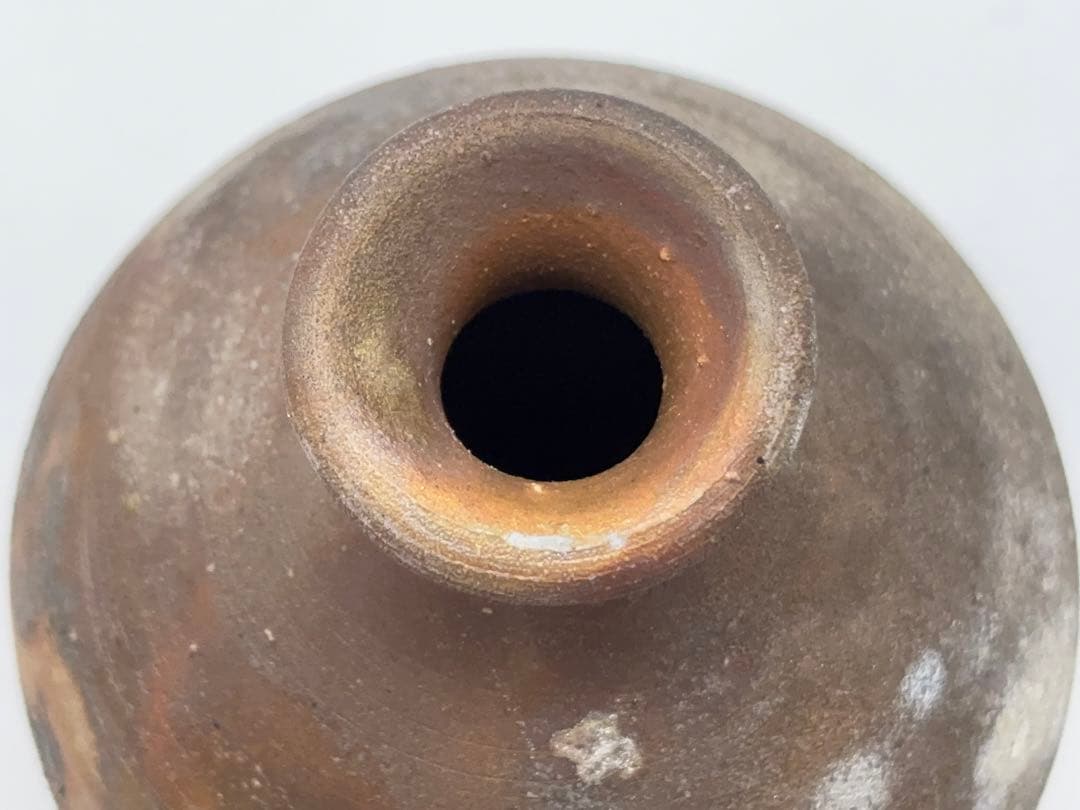 人間国宝 藤原雄 作 備前 徳利 共箱 陶芸 -447-