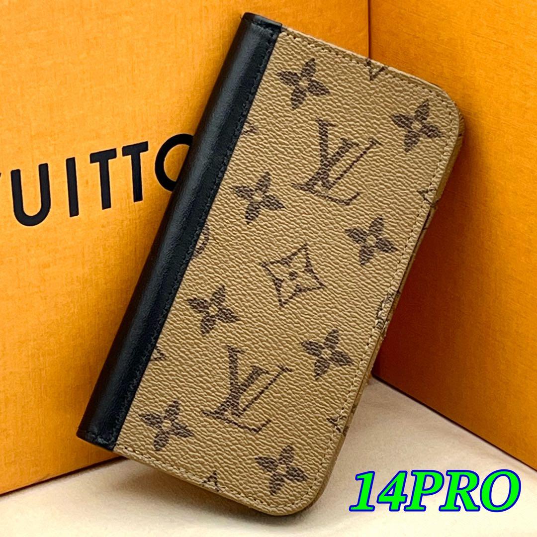 ★極美品★ヴィトン　iPhoneケース　モノグラムリバース　フォリオ　14PRO