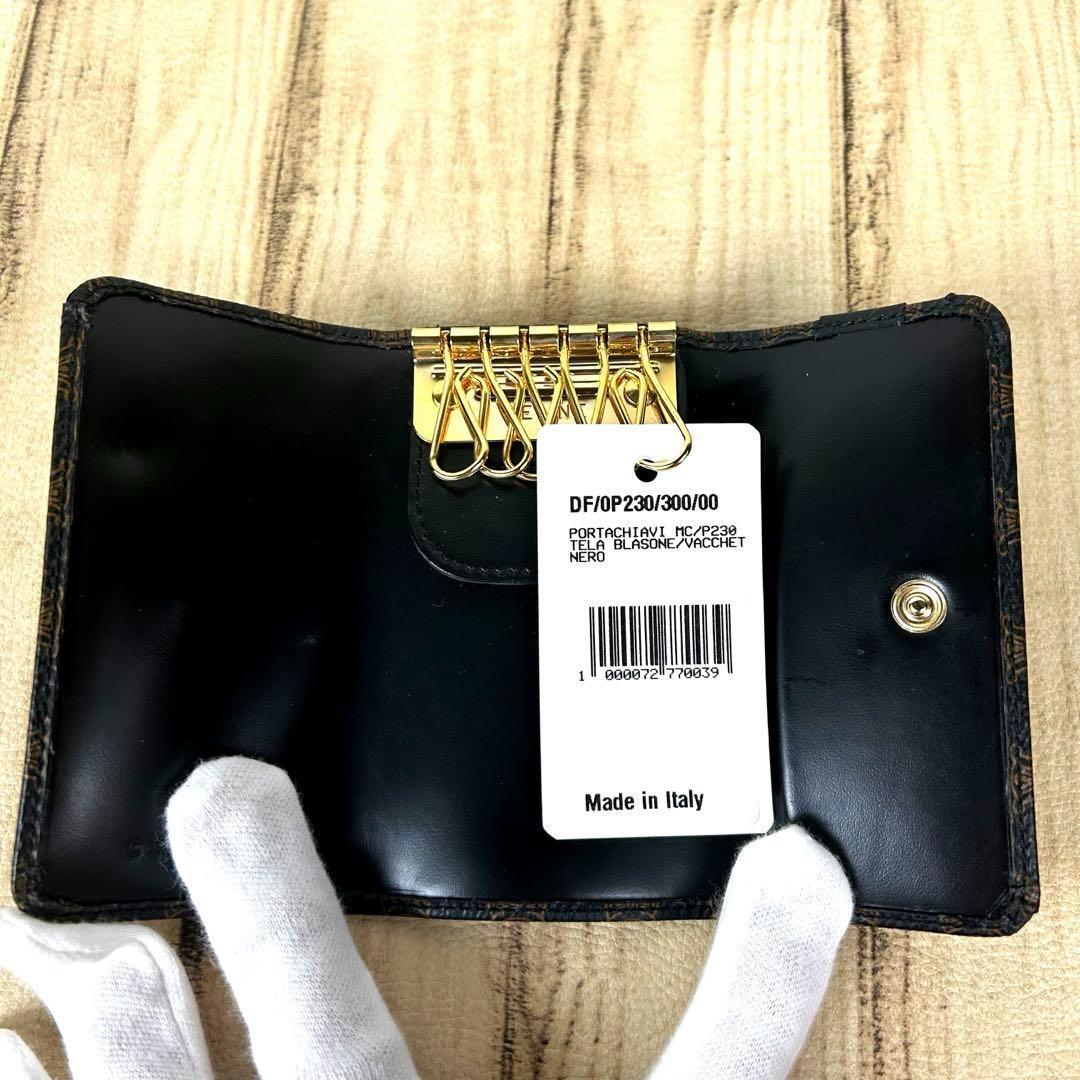 kacchi　セリーヌ　マカダム　キーケース　6連　レザー　ブラック